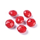 Perles rondes à facettes en acrylique massives bubblegum chunky X-PL865-2-1