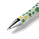 Bolígrafos con cuentas de plástico con patrón de trébol AJEW-P115-01B-3