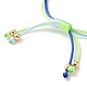 Fabrication de bracelet à maillons en fil de nylon tressé réglable AJEW-JB01160-02-4