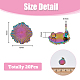 DICOSMETIC 20Pcs 5 Color Flower Stud Earring Flat Pad Ear Stud Earrings Posts with Loop Textured Earring Studs with Butterfly Back Stainless Steel Stud Earring for Jewelry Making STAS-DC0013-05-2