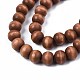 Painted Natural Wood Beads Strands WOOD-S053-54L-3