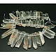 Cristal puce quartz naturel diplômé perles brins G-P064-01-1
