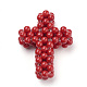 Dyed Synthetic Coral Woven Beads CORA-Q031-01-3