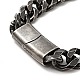 304 Stainless Steel Curb Chain Bracelet with Magnetic Clasp for Men Women BJEW-E009-13AS-5