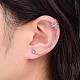 Boucles d'oreilles asymétriques en zircone cubique EJEW-K088-07P-4