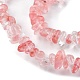 Chapelets de perles en verre de quartz de cerise G-G0003-B01-5