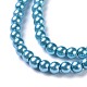Brins de perles rondes en verre teinté écologique HY-A002-3mm-RB073N-3