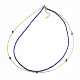 Faceted Natural Lapis Lazuli Tiered Necklaces NJEW-F212-06B-1