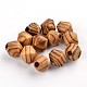 Perles de bois naturel non teintes X-WOOD-Q012-03A-LF-1