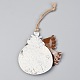 Ornamenti di ferro di natale pupazzo di neve HJEW-G013-06A-2