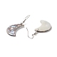 Abalone Shell/Paua Shell Dangle Earrings EJEW-F147-C15-3