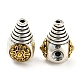 Perlas de gurú de 3 agujero de aleación de estilo tibetano chapado en estante PALLOY-Q454-01A-2