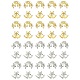 600 Uds. tapas de abalorios elegantes de hierro chapadas en 2 colores IFIN-YW0003-15-1