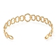 304 bracelet manchette ovale creux en acier inoxydable pour femme BJEW-D061-04G-3