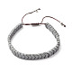 3Pcs 3 Color Arrow Shape Synthetic Hematite Braided Bead Bracelets Set BJEW-JB07502-6