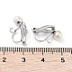 304 accessoires de boucles d'oreilles clips en acier inoxydable avec perles en plastique imitation perle STAS-H216-03A-P-3