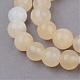 Natural Yellow Jade Beads Strands G-Q462-8mm-36-1