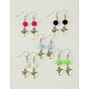 Fashion Heart Dangle Earrings EJEW-JE00222-1