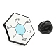 Alfileres de esmalte de geometría molecular química JEWB-F024-05C-2