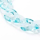 Two Tone Transparent Acrylic Curb Chain Mobile Straps HJEW-JM00453-03-3