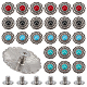 Wadorn 24 ensembles de boutons en alliage de zinc 4 couleurs BUTT-WR0001-01-1