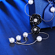 Модный цинковый сплав цветок свитер ожерелья NJEW-BB15005-A-6