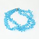 Brins de perles de verre transparentes en forme de larme à facettes GLAA-J067-A01-2