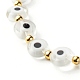 Bracelet extensible fait main de perles au chalumeau mauvais œil BJEW-JB06864-01-4
