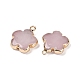 Природного розового кварца подвески G-P566-01G-10-2