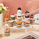 3-ярусные полукруглые деревянные подставки для кексов ODIS-WH0030-89-3