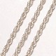 アイアン製ネックレス作り  ロープチェーン  合金カニカン付き  銀色のメッキ  24.8インチ X-MAK-K002-39S-2