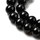 Натуральный черный обсидиан бисер пряди&nbsp;LS-G-L632-A01-8mm-4