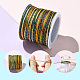 3 рулон 3-цветного сегментно окрашенного круглого нейлонового шнура с китайским узлом WCOR-SC0001-01-3