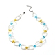 Runde Rocailles Perlenkette aus Glas für Teenager-Mädchen Frauen NJEW-TA00009-1