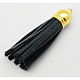 Golden Brass Suede Tassels for Cell Phone Straps Making FIND-H004-8G-1