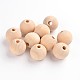 Kissitty незаконченные деревянные бусины, натуральные деревянные свободные шарики, круглые, мокасин, 16 мм