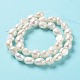 Fili di perle di perle d'acqua dolce coltivate naturali PEAR-Z002-12-3