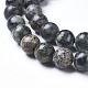 Brins de perles turquoises africaines naturelles (jaspe) G-D809-02-8mm-2