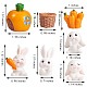 Resin Standing Rabbit Statue Bunny Sculpture Carrot Bonsai Figurine for Lawn Garden Table Home Decoration ( Mixed Color ) JX086A-2