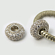 Brass Cubic Zirconia Beads ZIRC-D022-03P-1