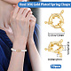 Beebeecraft 1 Box 10Pcs Spring Ring Clasps 18K Gold Plated Closed Ring Clasps with 2 Holes 13mm in Diameter for DIY Jewelry Making KK-BBC0005-67G-2