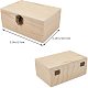 Unfinished Pine Wood Jewelry Box CON-WH0072-09-2