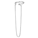 Rhodium Plated 925 Sterling Silver Cuff Earrings Chain Wrap Tassel Earrings No Piercing Cuff Earrings Chain Jewelry Gift for Women Men Couple JE1066B-1