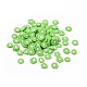 手作り樹脂クレイカボション  キウイのスライス  薄緑  6x5.5x0.8mm  約3333個/1000g CLAY-A002-03-1