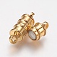Brass Magnetic Clasps with Loops X-MC026-NFG-2