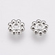 Alloy Daisy Spacer Beads X-TIBEB-S039-064P-RS-1