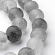 Chapelets de perles rondes en quartz nuageux mat naturel G-J346-31-8mm-1