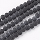 Brins noir de perles de pierre naturelle G-R193-01-4mm-1