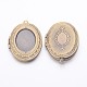 Romantic Valentines Day Ideas for Him with Your Photo Brass Locket Pendants ECF133-3AB-1