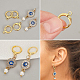 BENECREAT 40PCS Golden Round Hoop Earrings Spring Hoop Earring for DIY Jewelry Making KK-BC0005-28G-6